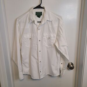 Vintage 90's Polo Ralph Lauren Country Store Pearl Snap Button Up Size Small